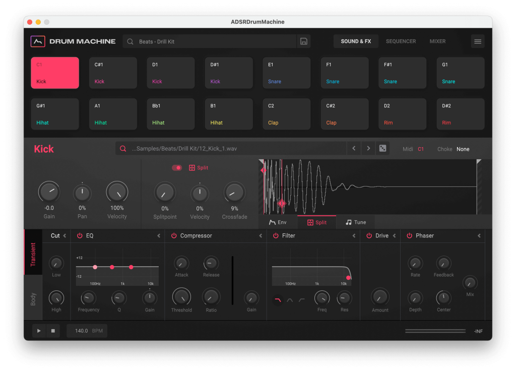 ADSR Drum Machine_智能鼓机-音频捌玖资源网
